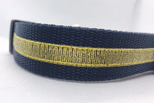 Load image into Gallery viewer, Gold and Blue dog collar