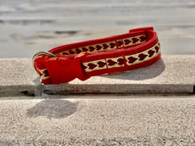 Load image into Gallery viewer, Red Heart dog collar
