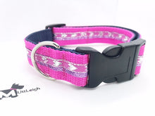 Load image into Gallery viewer, Heart striped sparkly dog collar
